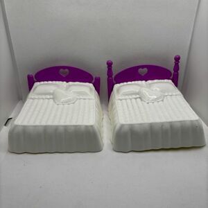 My Little Pony MLP G1 Bundle 2 Beds Purple White Show Stable Barn 80s Vintage